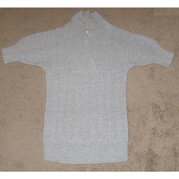 NEW Necessary Objects gray short sleeve sweater M - Picture 5 of 8